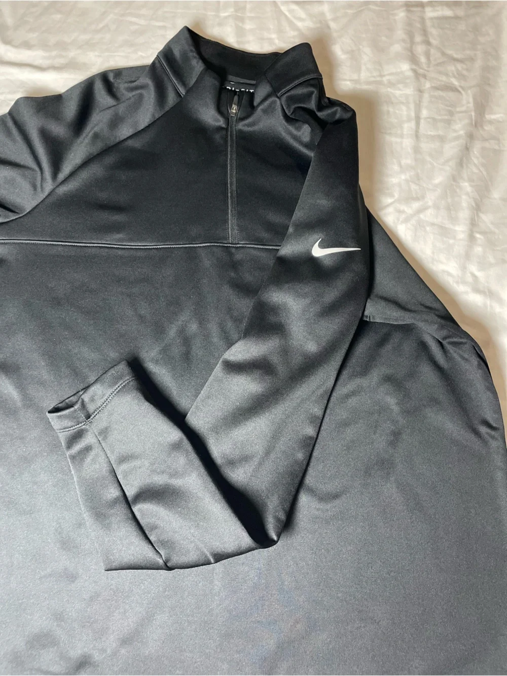 Nike Dri-FIT Therma-FIT 1/2 Zip Pullover Black Men’s Large Fleece Athletic